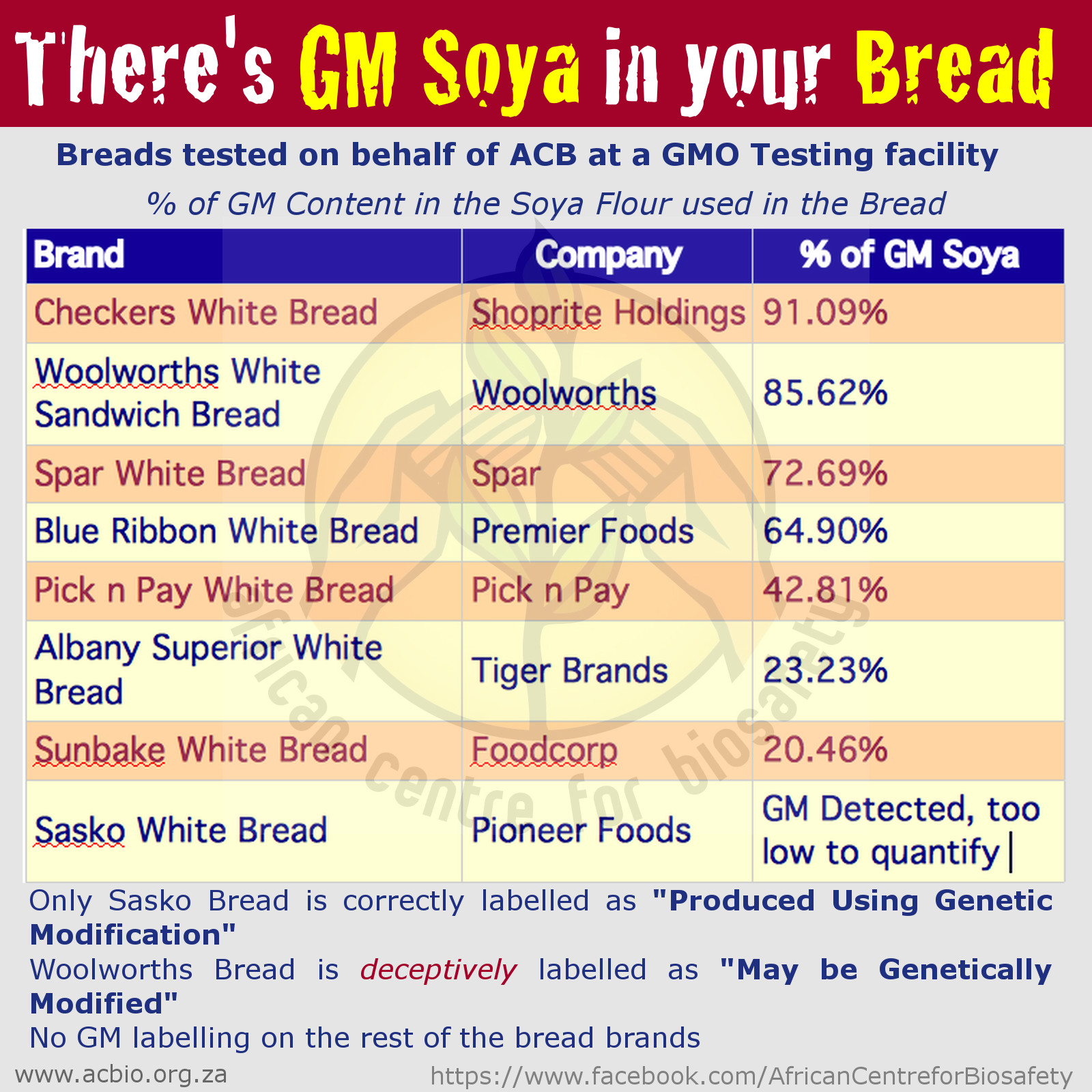 The African Centre for Biosafety helping us to demystify the bread deception.